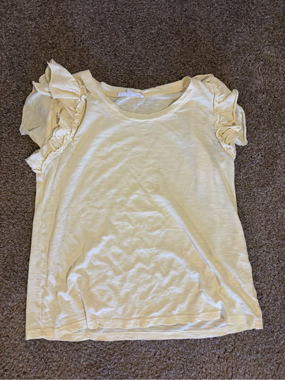 Jane and Delancey Cream Ruffle Sleeve Tank Top